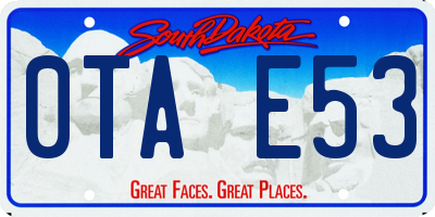 SD license plate 0TAE53