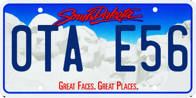 SD license plate 0TAE56
