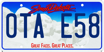 SD license plate 0TAE58