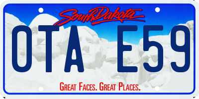 SD license plate 0TAE59