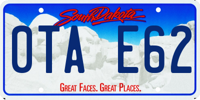 SD license plate 0TAE62