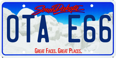 SD license plate 0TAE66