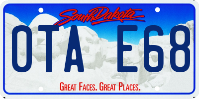 SD license plate 0TAE68