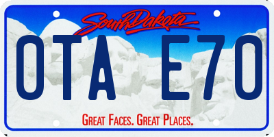 SD license plate 0TAE70