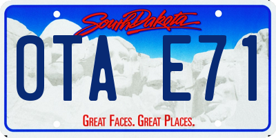 SD license plate 0TAE71