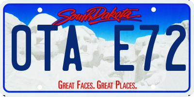 SD license plate 0TAE72