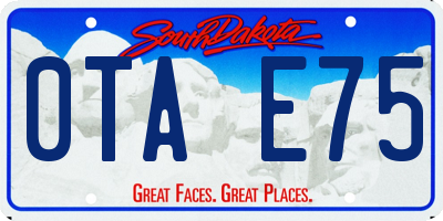 SD license plate 0TAE75