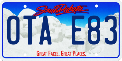 SD license plate 0TAE83