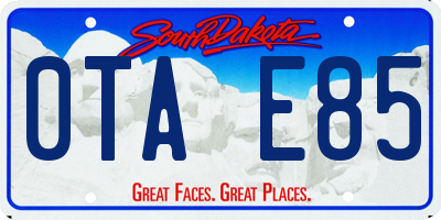 SD license plate 0TAE85