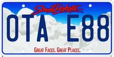 SD license plate 0TAE88