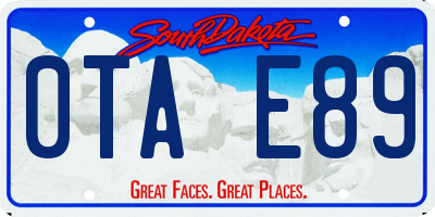 SD license plate 0TAE89