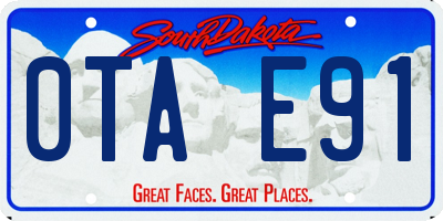 SD license plate 0TAE91