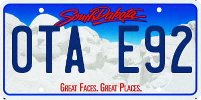 SD license plate 0TAE92