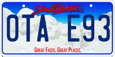 SD license plate 0TAE93