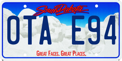 SD license plate 0TAE94