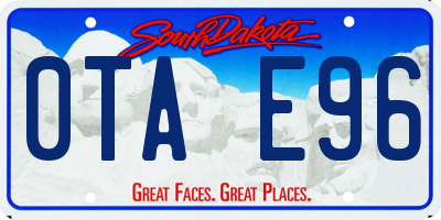 SD license plate 0TAE96
