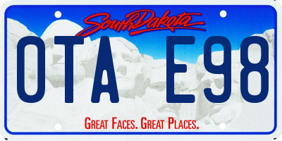 SD license plate 0TAE98