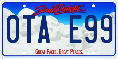 SD license plate 0TAE99