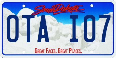 SD license plate 0TAI07