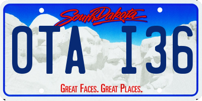 SD license plate 0TAI36