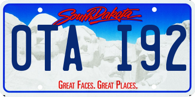 SD license plate 0TAI92