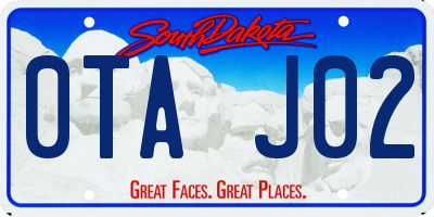 SD license plate 0TAJ02