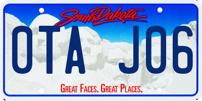 SD license plate 0TAJ06