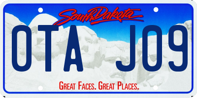 SD license plate 0TAJ09