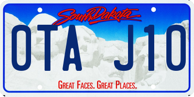 SD license plate 0TAJ10
