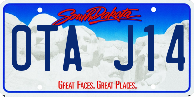 SD license plate 0TAJ14