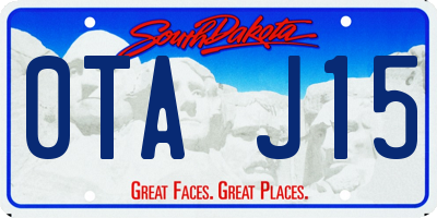 SD license plate 0TAJ15