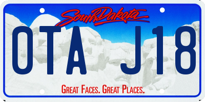 SD license plate 0TAJ18
