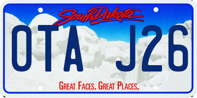 SD license plate 0TAJ26