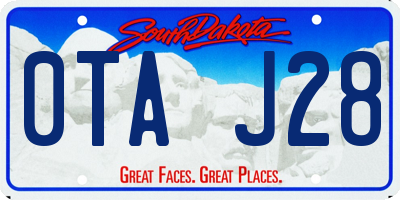 SD license plate 0TAJ28