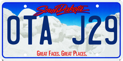 SD license plate 0TAJ29