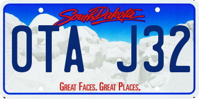 SD license plate 0TAJ32