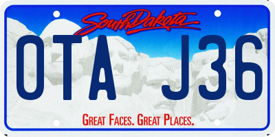 SD license plate 0TAJ36
