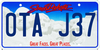 SD license plate 0TAJ37