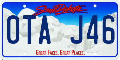 SD license plate 0TAJ46