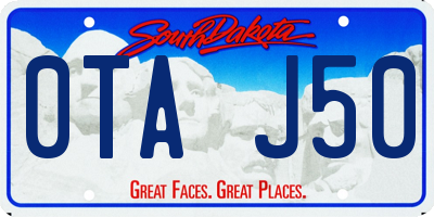 SD license plate 0TAJ50