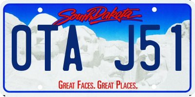 SD license plate 0TAJ51