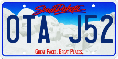 SD license plate 0TAJ52