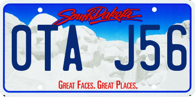 SD license plate 0TAJ56