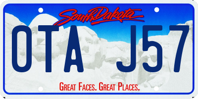 SD license plate 0TAJ57