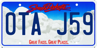 SD license plate 0TAJ59