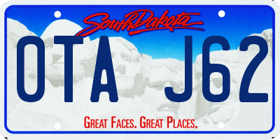 SD license plate 0TAJ62