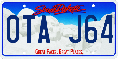 SD license plate 0TAJ64