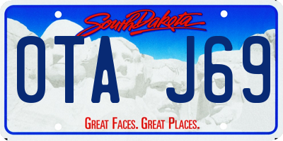 SD license plate 0TAJ69