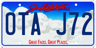 SD license plate 0TAJ72