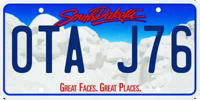 SD license plate 0TAJ76